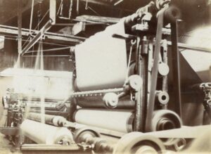 black and white photograph of industrial equipment