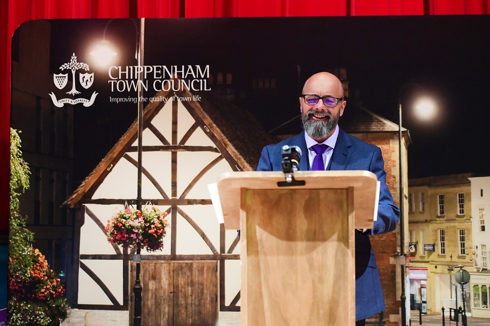 Chippenham Mark Smith, Chief Executive giving a speech
