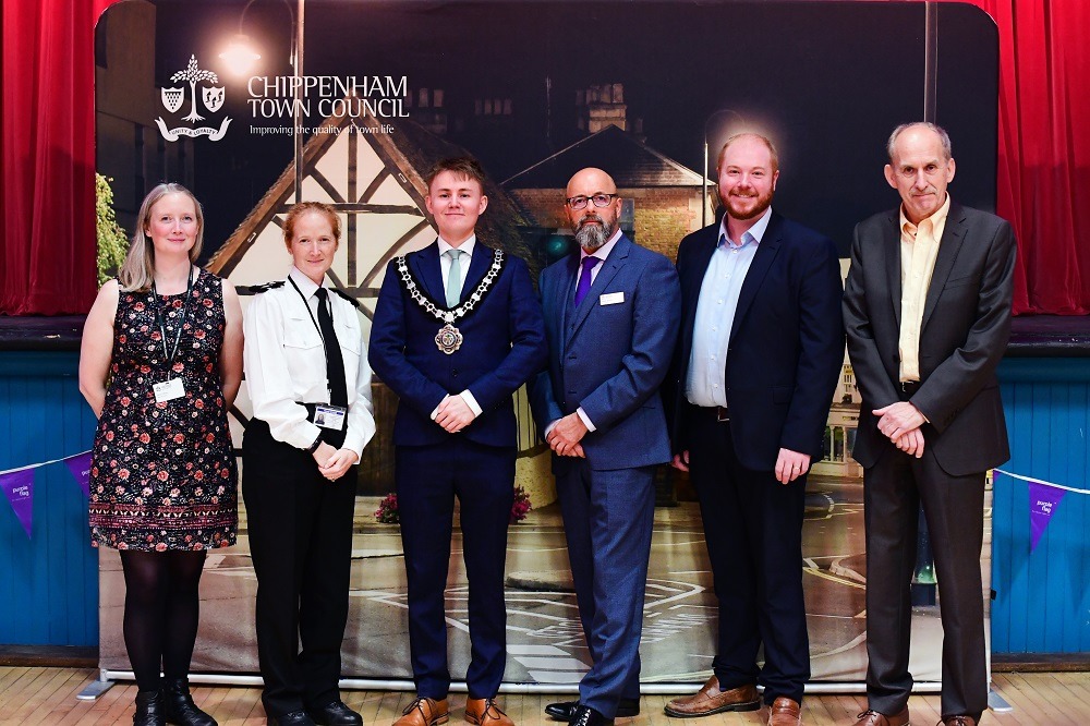 Chippenham 6 people including Mark Smith, Chief Executive and former mayor