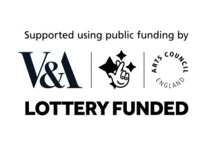 ACE23 V&A+ACE lottery funded logo