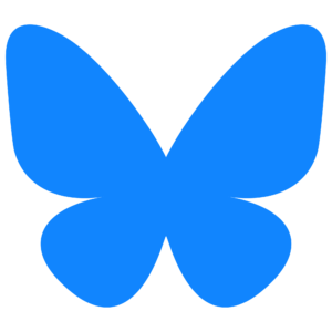 Bluesky logo showing a blue butterfly