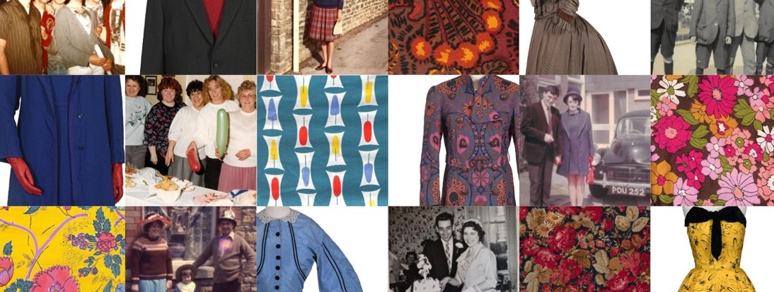 Collage of images featuring different styles and time periods of fashion and clothing. Collage of images featuring different styles and time periods of fashion and clothing.