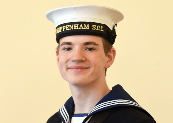 Mayor's Cadet, Able Cadet, Reuben Hopkins dressed in full dress uniform