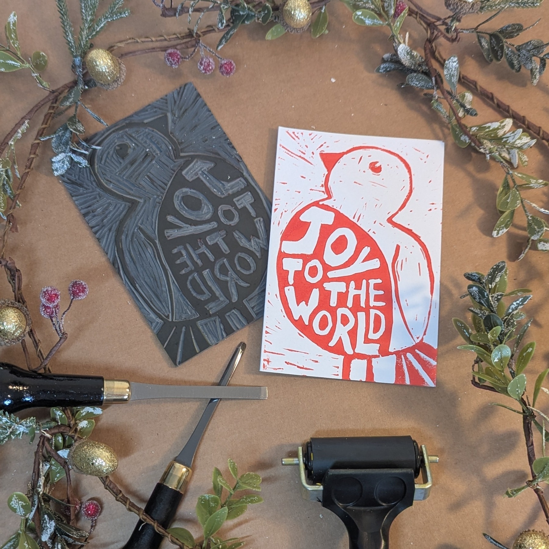 Linocut Christmas Card Workshop